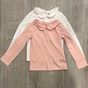 OshKosh B'gosh Pink and White Long Sleeve Tees